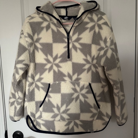 Lands End Women’s Quarter Zip Sherpa Fleece Pullover Size X Small - Picture 1 of 7